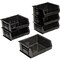 Global Industrial Hang & Stack Storage Bin, Plastic, Black, 7 in H, 16-1/2 in W 269686BK - alternate 3